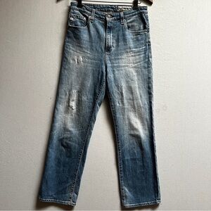 Ag Adriano Goldschmied Aged Denim Straight Leg High Waisted Jeans Sz 28